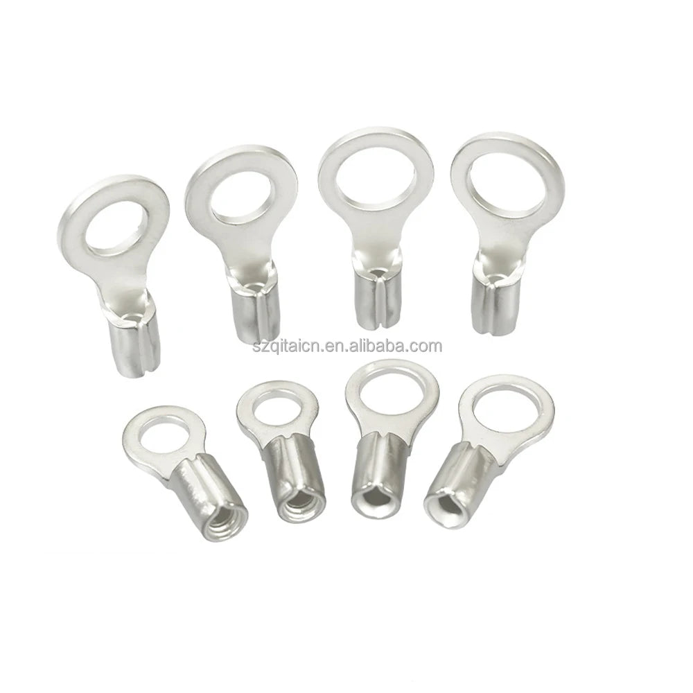 RNB Round Naked Insulated Ring Copper Terminal Lug  Electrical Wire Connector Insulated Crimp Connector