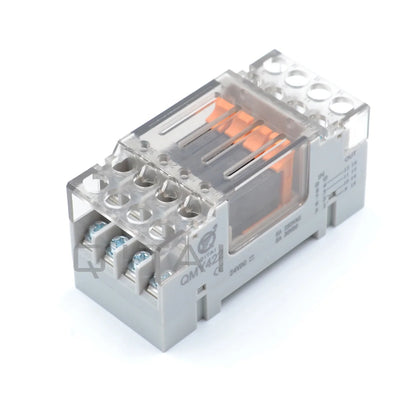 QMY422 Input/Output   4 Channel 24V Control Out 250V 5A Terminal Relay Module With Socket and LED APN3124