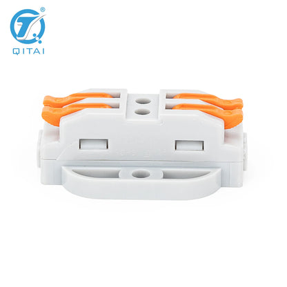 KV233-500T-2P 2P 250V 32A Lever Terminals Orange Mini Quick Push-In Automotive Connector Splicing Terminal Independent