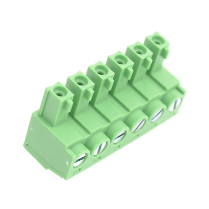 QPVM-508-6P 5.08mm Pitch Female and Male Wire Connector Terminators PCB Screw Plug-in Terminal Block