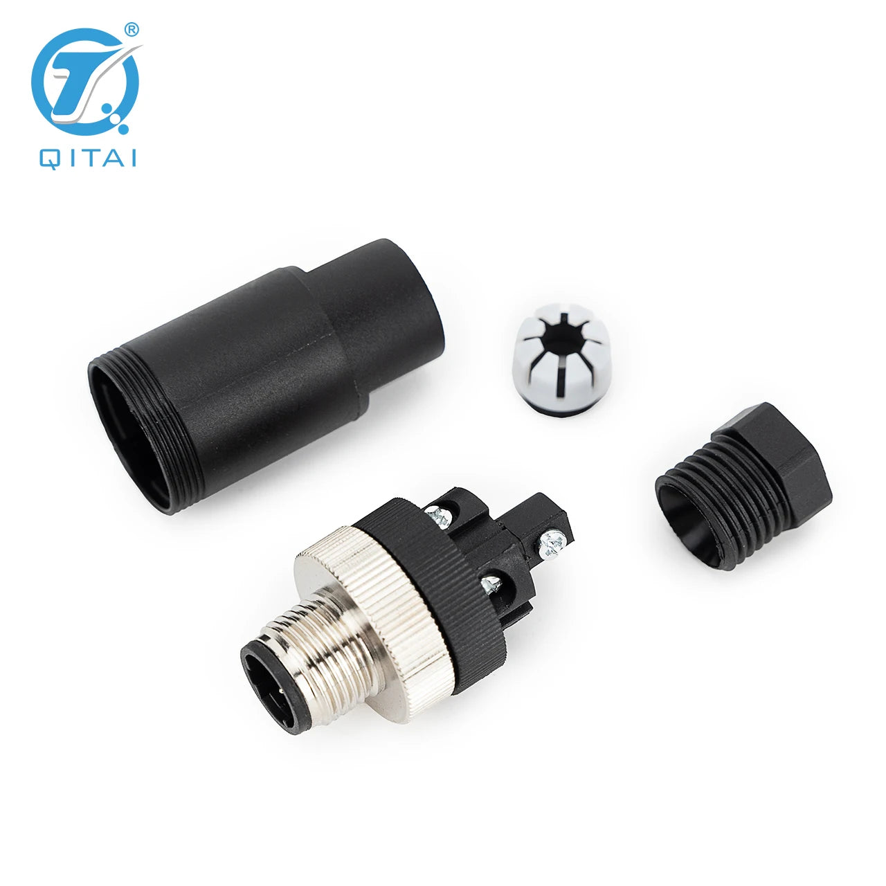 M12-MO5D Power Connectors M12 Male 5Pin Straight Plug D-Coded Screw Connection Unshielded 5 Contacts Connector