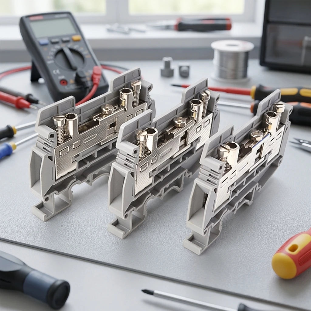 QUKJ-6S URTK/S-6mm2 test Terminal Block for Energy Meter Push in Terminal test Disconnect Screw Connection Terminal test Adapter