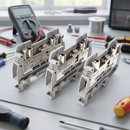 QUKJ-6S URTK/S-6mm2 test Terminal Block for Energy Meter Push in Terminal test Disconnect Screw Connection Terminal test Adapter
