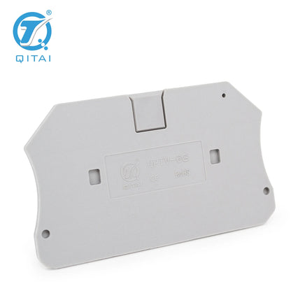 QPTV-6G D-PTV 6 End Cover Din Rail Electrical Control Connection Terminal Block Accessories End Plate End Cap for PTV 6