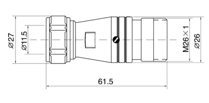 PG24-6K  3/8 Mental Flexible Pipe Butting Type Socket K Waterproof Connector 6/10/12/19 Pin Circular Flange Connector Aviation