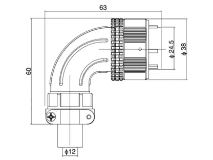 PT 28-4D Industrial Waterproof Aviation Adapter Plug 2-26P Multi Application Electrical Connector for Power & Microwave