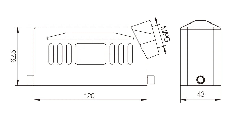 H24B-SK-2B-M32 Industrial Heavy Duty Connector Compact Series Top Entry Protective Hoods Aluminum Housing Copper Contacts
