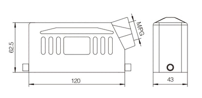 H24B-SK-2B-M32 Industrial Heavy Duty Connector Compact Series Top Entry Protective Hoods Aluminum Housing Copper Contacts