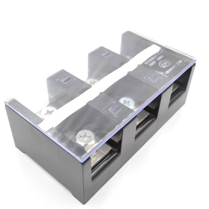 QTB20003 Large Current 3-Pole 192A Screw Terminal Block Durable PC Feed Through Made of Brass and Panel Mounting