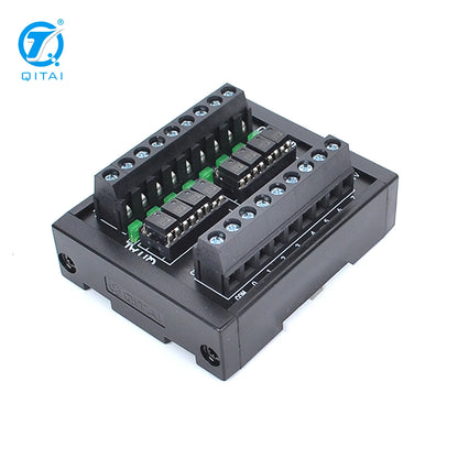 QITAI QMY310 Terminal Block Module for PLC Wiring NPN/PNP 8 SSR 12-60V DC Input Screw Connection for Motors Control High-Powered