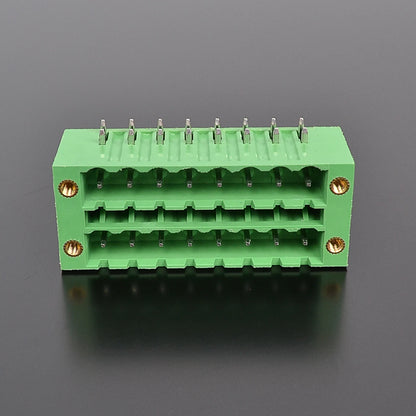 QSD-508RF-2X8P 5.08mm Pitch Double-deck 2X8P Green Simple Cheap Male and Female PCB Screw Terminal Blocks Types With Flange