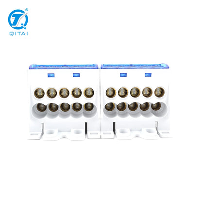 QFJ175A  Brass Busbar Power Distribution Terminal Blocks Connector Box With Removable Cover CE Rohs Approved