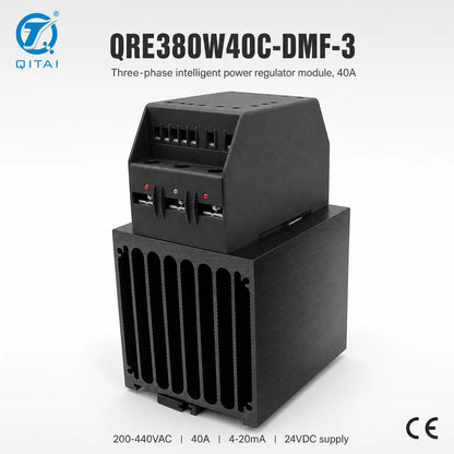 QRE Series Three Phase SCR Power Controller Solid State Relay 25-80A 200-440VAC 4-20mA IP20 for Industrial Heating