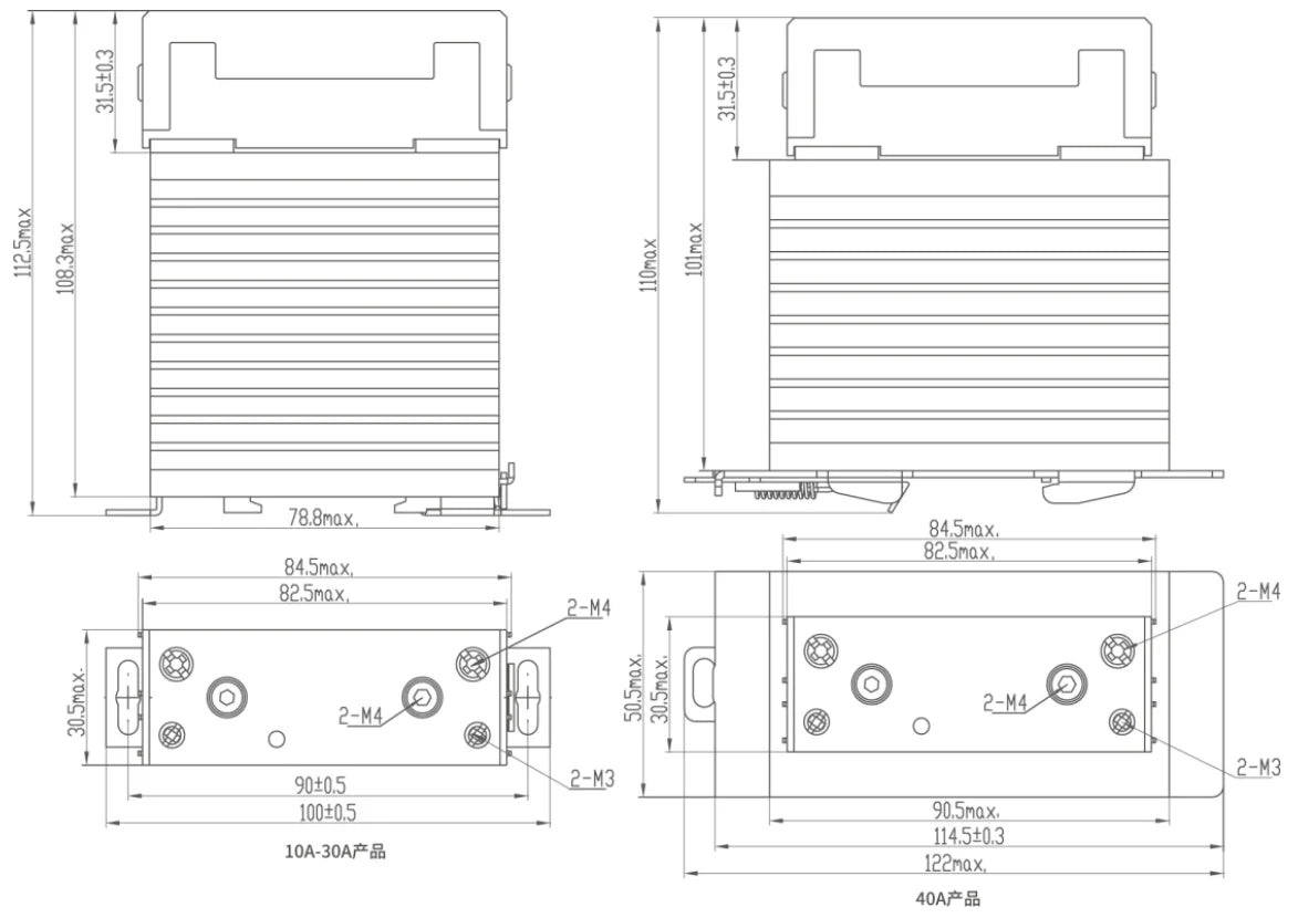 QITAI QSRV240D10(R)-L(M) 10A-40A 240V 480V SSR Single Phase AC Output Solid State Relay General Purpose