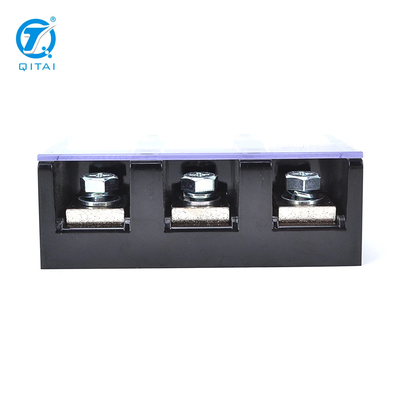 QITAI QTB-30004 309A Wire Barrier Block Terminal Strip 220x91x53mm Screw Connector Easy Installation Professional Brass 3Bits