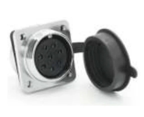 25MF-8H Square Backward Installed Socket H Waterproof Connector GX25 2-18 Pin Circular Flange Cable Connector Aviation