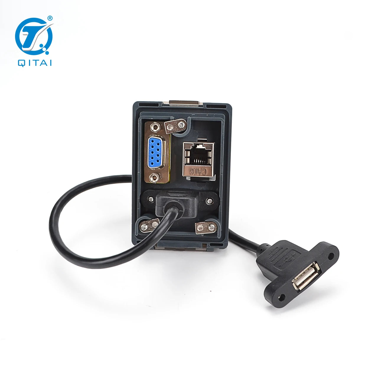 QH420-3 PC Material Panel Waterproof Box IP54 Smart Power 20A RJ45 European Plug Socket Outlet Control Enclosure