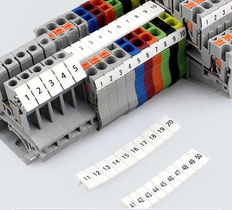 ZB 5 Zack Marker Strip White Labeled Printed Number Horizontally for Terminal Block Width: 5.2 mm Accessories ZB Label Strip
