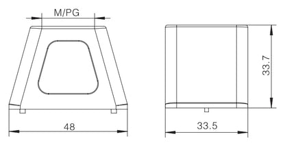 H1M-TK-M25 Heavy Duty Connector Compact Series Top Entry Protective Hoods