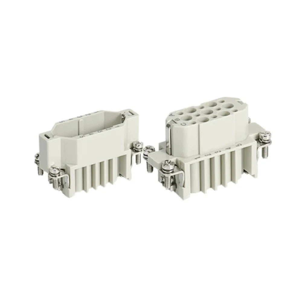 HD-025 Heavy Duty Connector Insert, 250V 10A MC Male/FC Female, Crimp Terminal Industrial Automation Panel Mount Connector