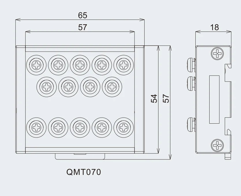 QMT070 Earth Terminal Block Safe Convenient Fast 15A 2.5mm Following/AWG16 Module