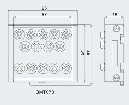 QMT070 Earth Terminal Block Safe Convenient Fast 15A 2.5mm Following/AWG16 Module