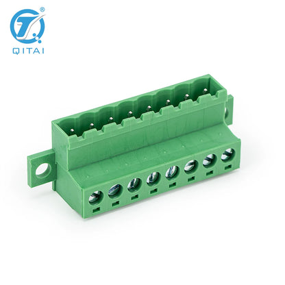 QPS-508T-8P 8 Pole 5.08mm Pitch PCB Mount Screw Wiring Printed Circuit Board Terminal Block Connector