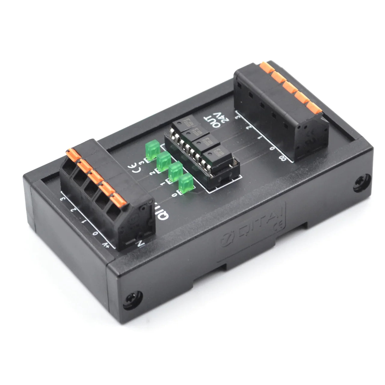 QMY309SL Optocoupler Solid State Relay Module DIN Rail Mount ABS Housing 12-60VDC Input 60V Output for PNP/NPN Cable Connection