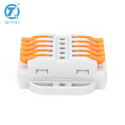 KV233-500T-5P 5P 250V 32A Lever Terminals Orange Mini Quick Connector Splicing Terminal Independent Management Wire Conductor