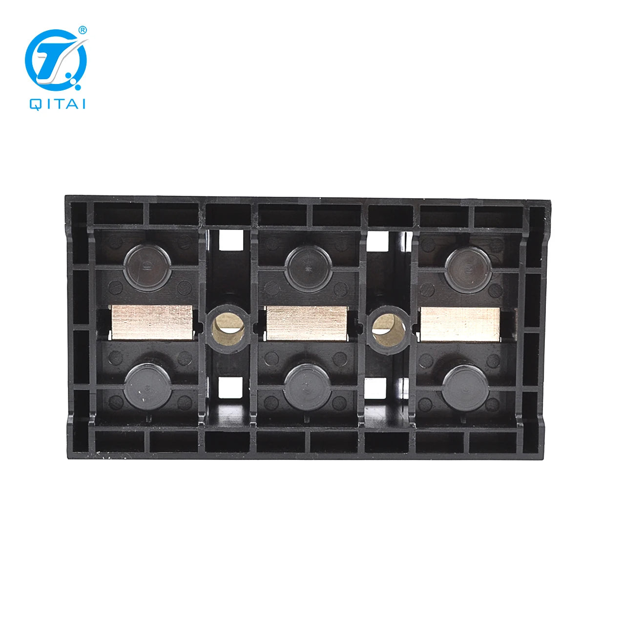 QTB-20003 192A Wire Barrier Block Terminal Strip Easy Installation Professional Brass 3Bits Fixed Dual Row Terminal Strip
