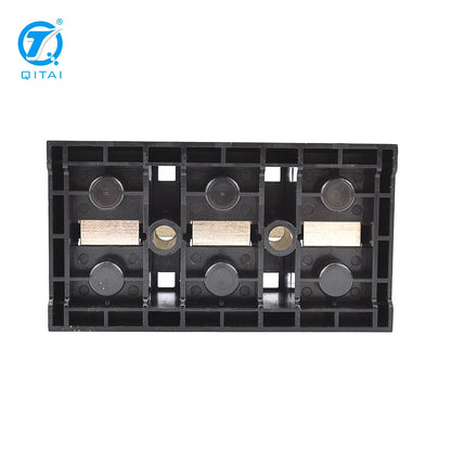 QTB-20003 192A Wire Barrier Block Terminal Strip Easy Installation Professional Brass 3Bits Fixed Dual Row Terminal Strip