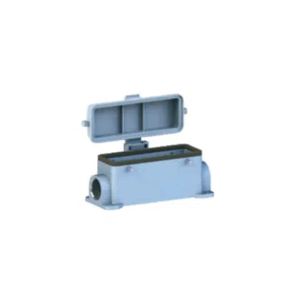 H24B-SG-4B-CV-2M25 Heavy Duty Aluminum Connector Compact Series Top Entry Protective Hoods
