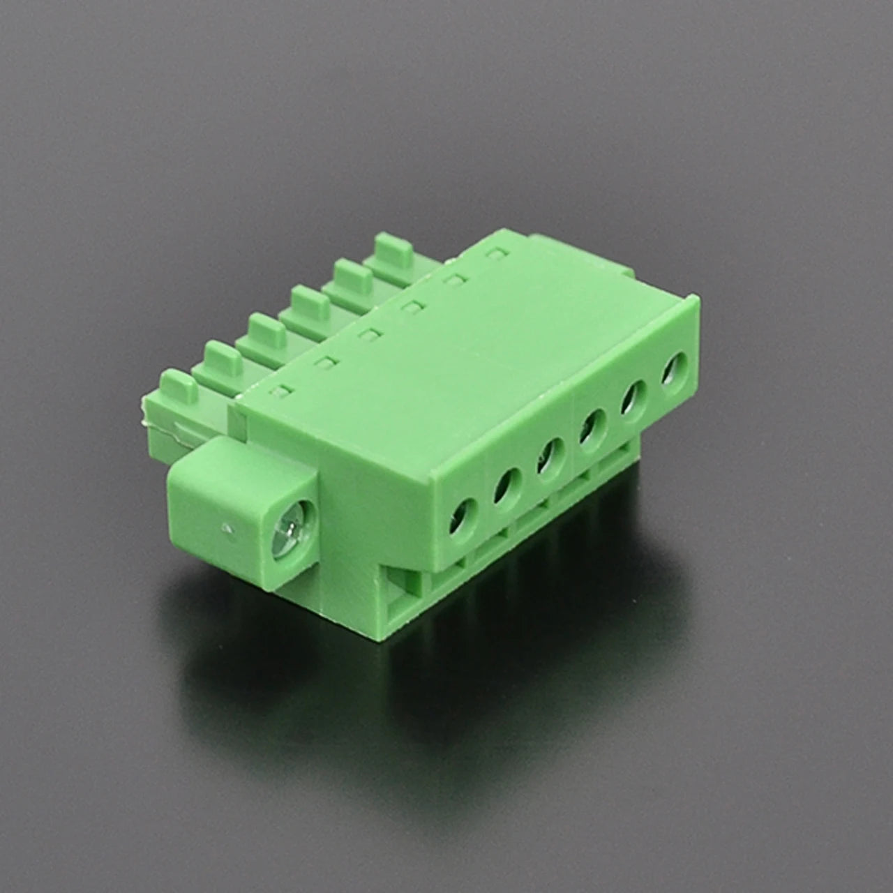 QPZ-381F-6P 3.81mm Pitch 6P 300v 10A M2.0 Screw Green High Strength QPZ Series Plug PCB Terminal Blocks With Flange