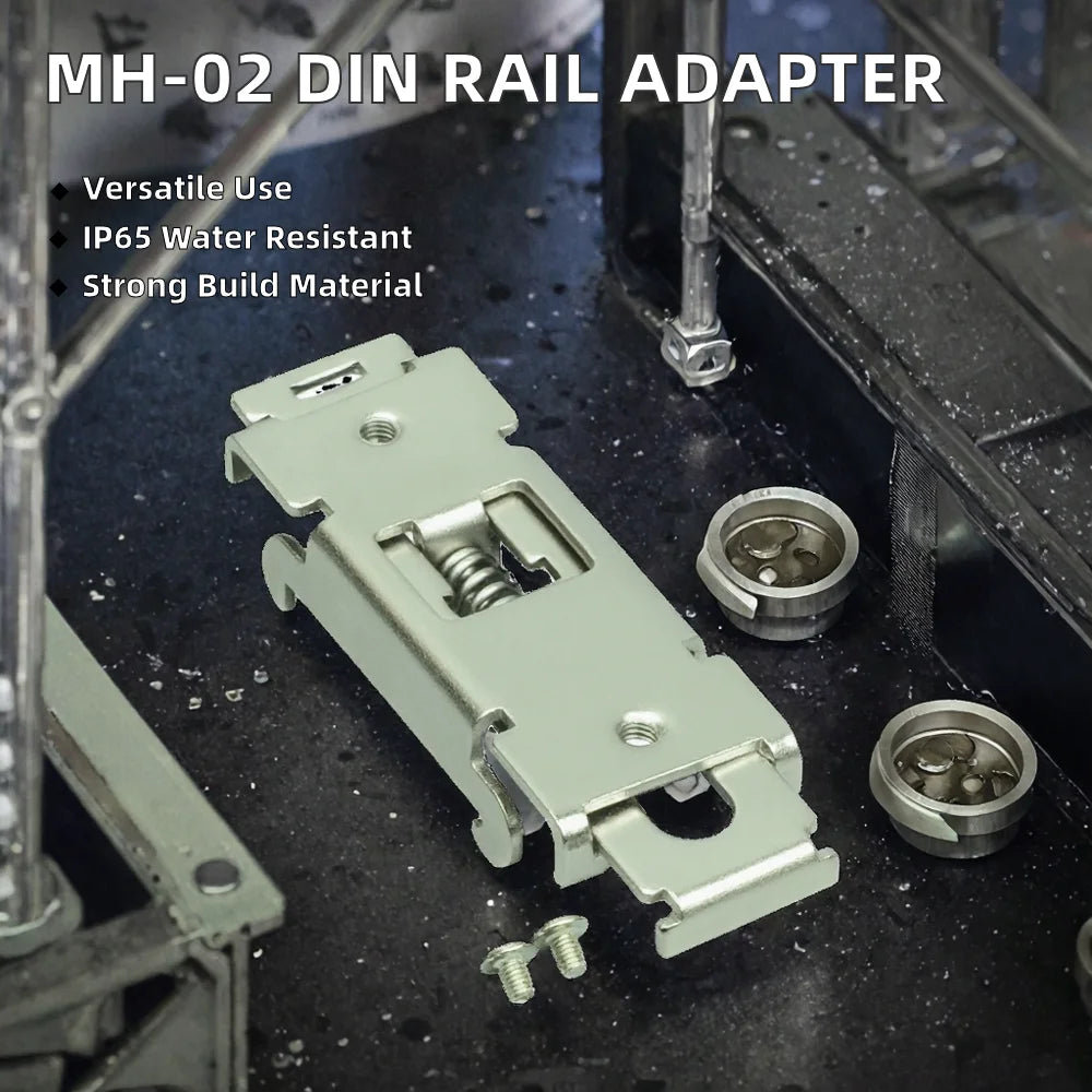 MH-02 Stainless Steel DIN Rail 35mm Bracket Metal PCB Mounting Adapter Control Board Adapter Stainless Steel Housing Material