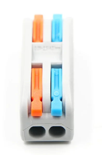 2-Pin Compact Easy Quick Connect Crimp Terminal 250V 32A Copper Splicing Press Wiring Connectors