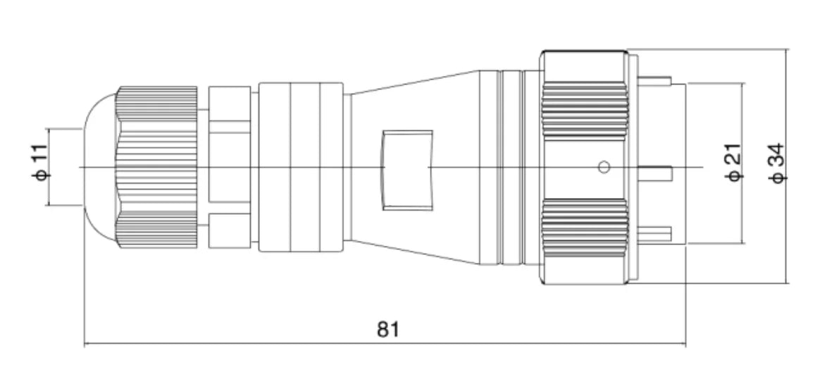 PTC24F-10A  24MM Professional Aviation Wire Connectors Manufacturer CNC Electrical Equipment 2-14 Pin Waterproof Connector
