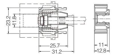 HM-RJ45-APT/2 1A 50V Heavy Duty Connector V0 Crimp Terminal for Industrial Electric Communication Equipment