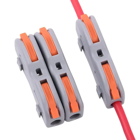 2-Pin Compact Easy Quick Connect Crimp Terminal 250V 32A Copper Splicing Press Wiring Connectors