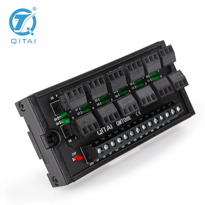 QMT08E  12 Bit Intput Spring Terminal Block DC24V 1A PLC Module Connect with LED Light Remote Control NPN/PNP