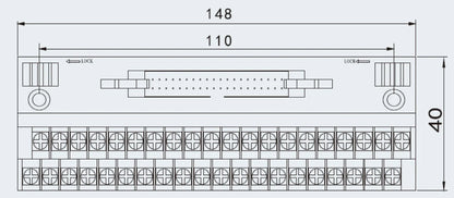 QTB40 AFS-H40  SR-1H40S BX1D-S40A 40PIN MIL Terminal Block Board for Mitsubishi Omron  KEYENCE Plc I/O Module DIN RAIN Mount