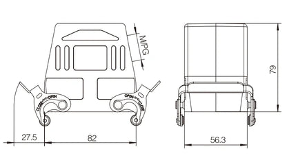 H32A-SKH-2L-M25 Heavy Duty Connector Compact Series Top Entry Protective Hoods