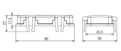 H16B-CV-4C Heavy Duty Industrial Connector Compact Series Top Entry Aluminum Housing Copper Contact Protective Hoods