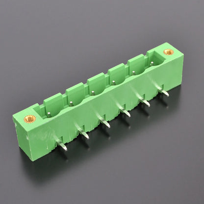 QS-762RF-6P PCB Terminal Blocks 7.62mm Pitch 6P 300V 15A Green High Strength Screw Connector With Flange