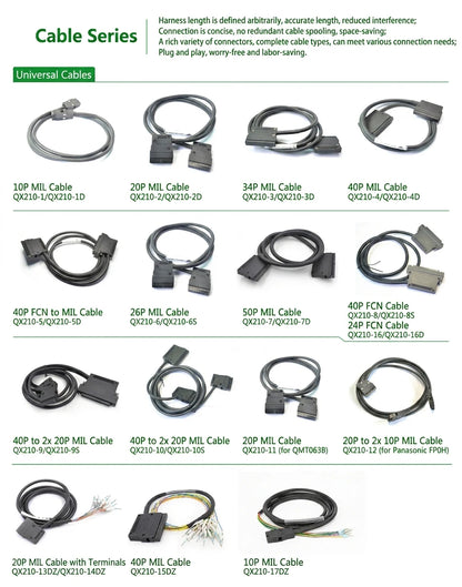 QX210-13DZ-500 20P Mil Cable with Terminal Block Connector Wires and Cables Solid Conductor Type Control Cable