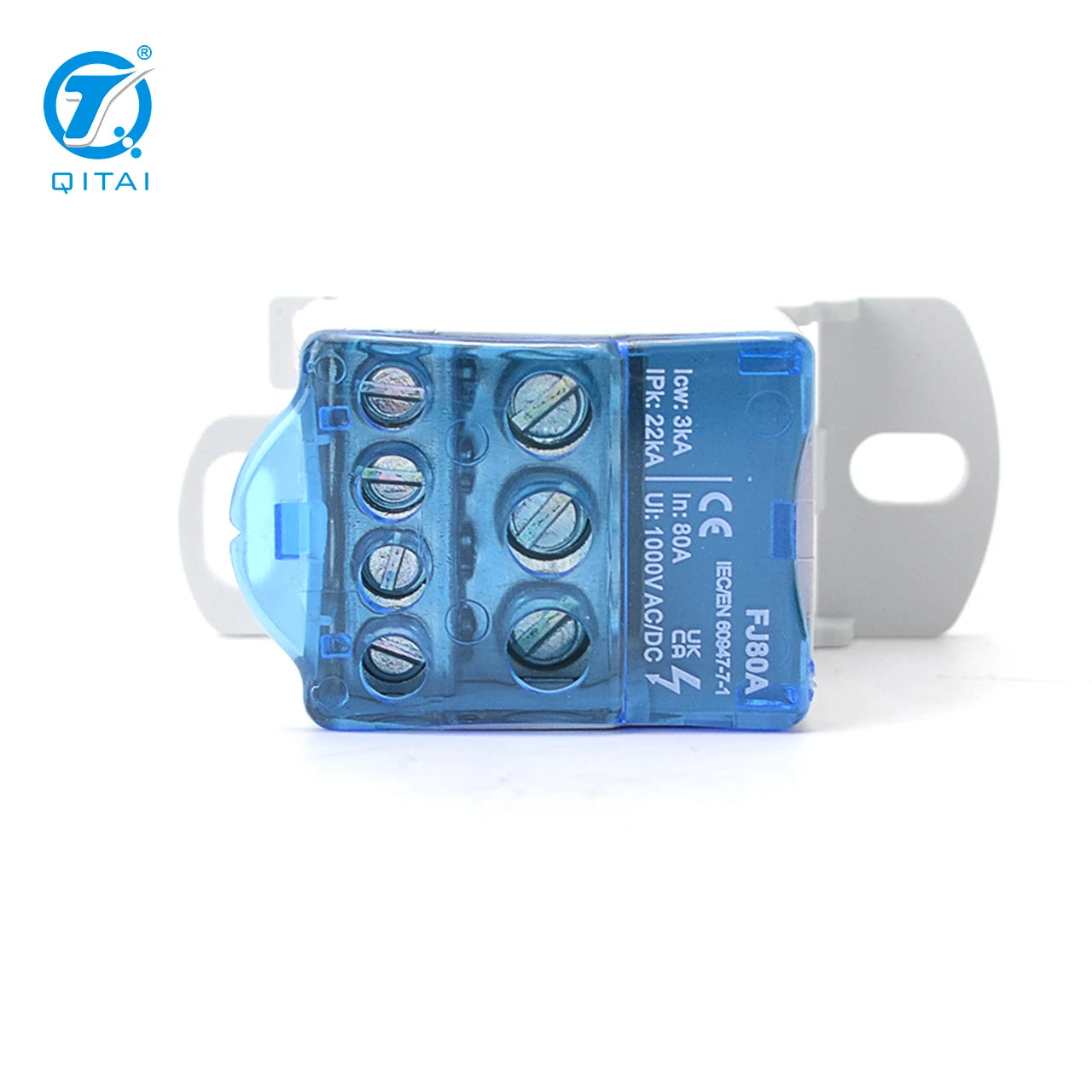 QFJ80A Single Pole Terminal Junction Box 80A Power Distribution for Automotive UKK-80A Screw Terminal Blocks