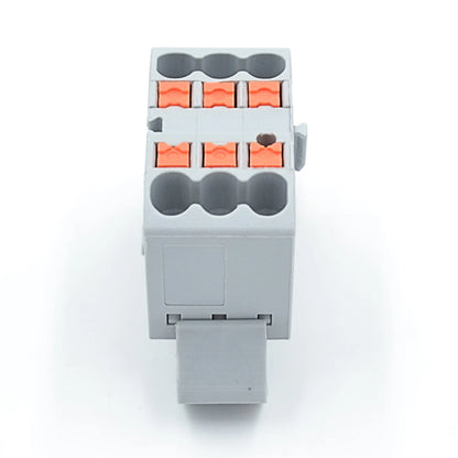 QPTFX 6/6*2.5D  Din Rail Distribution Block with Push-In Connection Copper Contacts 24A Max for Automotive & Industrial Use