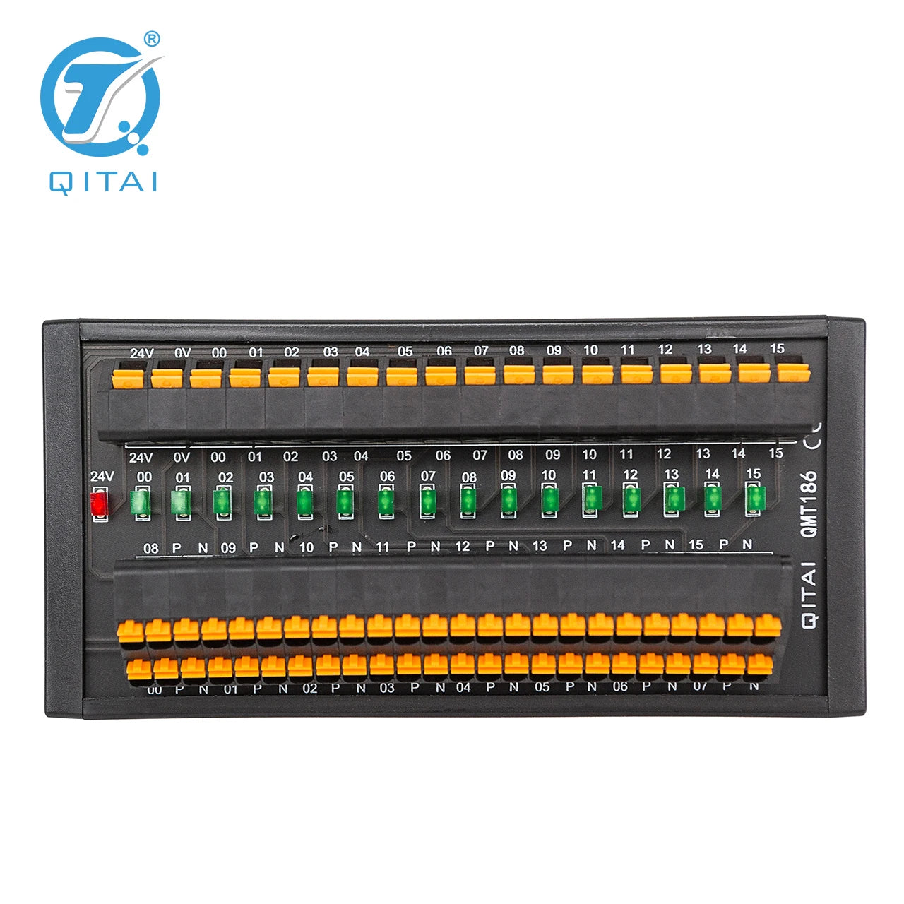 QMT186 Din Rail Spring Type Terminal Block PNP Input/Output Safe Reliable Push-In Connection Terminals with LED Light