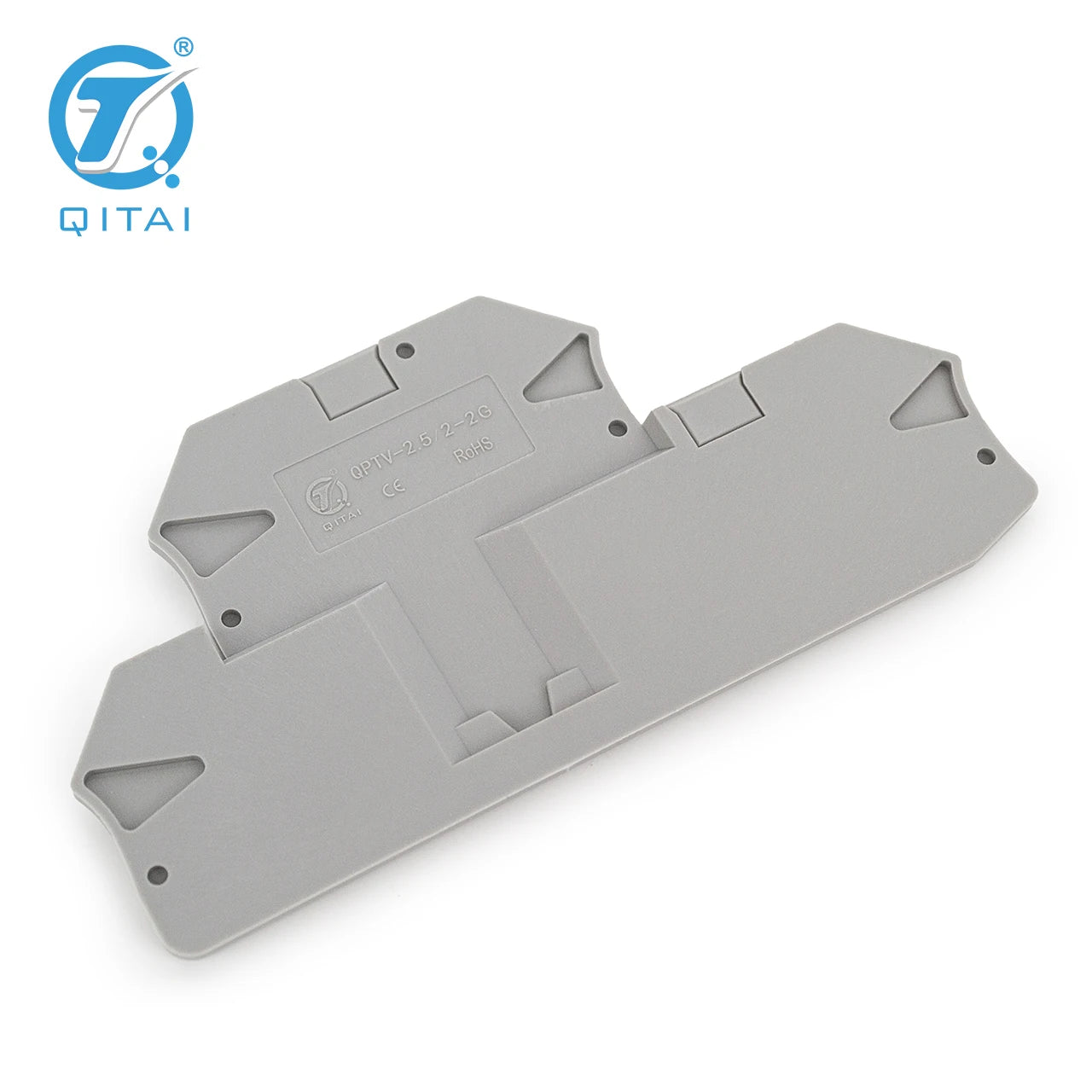 QPTV-2.5/2-2G Din Rail Terminal Blocks D-PTTBV 2,5/4 End Cover Electrical Control Connection Terminal Block Accessories