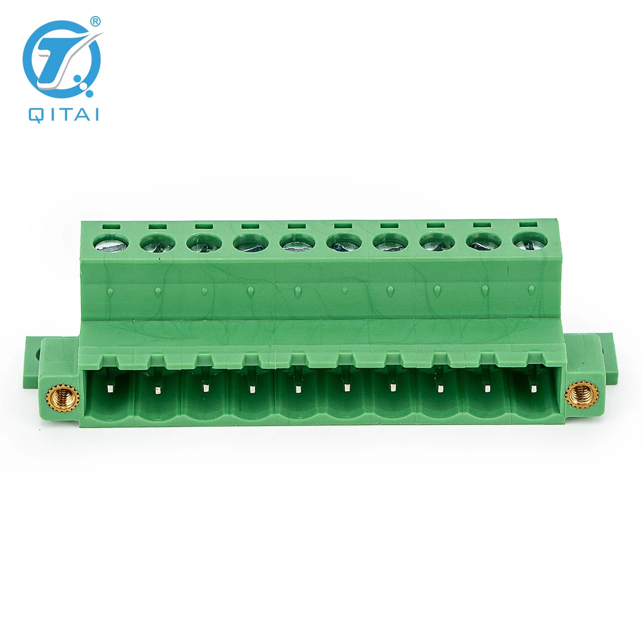 QPTS-508S-10P 10 Pole 5.08mm Pitch PCB Mount Screw Terminal Block Connector for PCB Wiring Printed Circuit Board Terminal