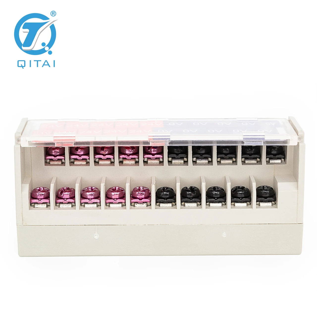 QTB-COM20B  20 Bit Common Din Rail Screw Terminal Block Module 125V/24V AC/DC 10A 10*DC24V+10*0V   XTB-COM20B